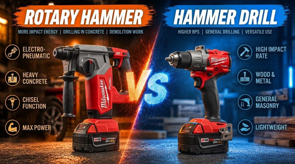 Rotary Hammer Vs. Hammer Drill